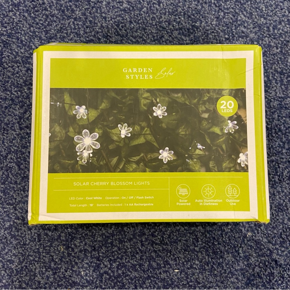 Cherry Blossom Solar String Lights for Outdoors